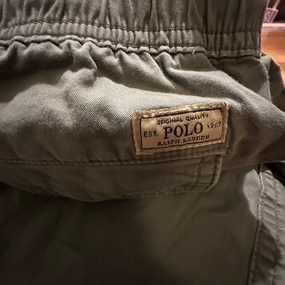 Ralph Lauren Olive Cargo Joggers Cotton Utility Chic Zipper Detail, sz XS - Picture 5 of 7